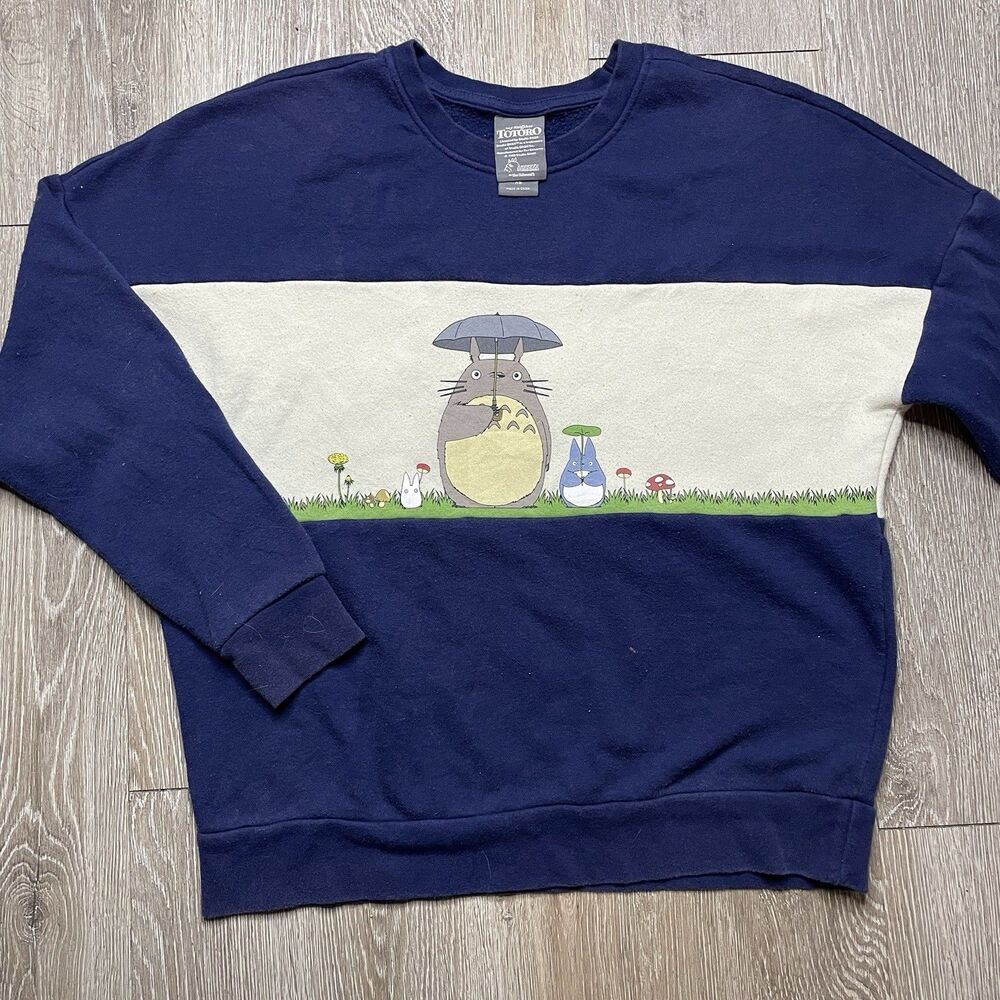 Her Universe Studio Ghibli My Neighbor Totoro Sweatshirt Size XS Navy Crew